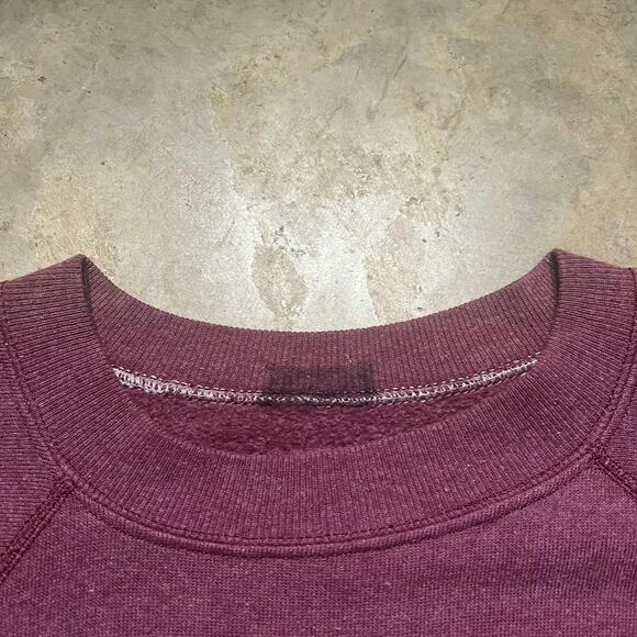 Vintage 70s Unbranded Maroon Red Blank Sweatshirt - Picture 3 of 3